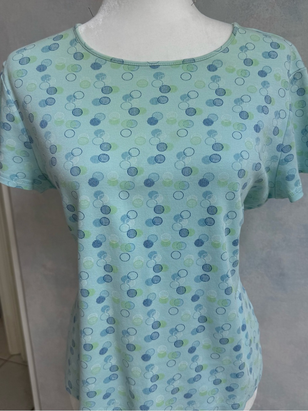 2 Pack - Croft & Barrow -Like New-100% Pima Cotton Short Sleeve Tees, Light Blue - Picture 3 of 13